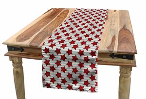 Abakuhaus Tischläufer »Esszimmer Küche Rechteckiger Dekorativer Tischläufer«, Sterne Marine inspiriert Stripes