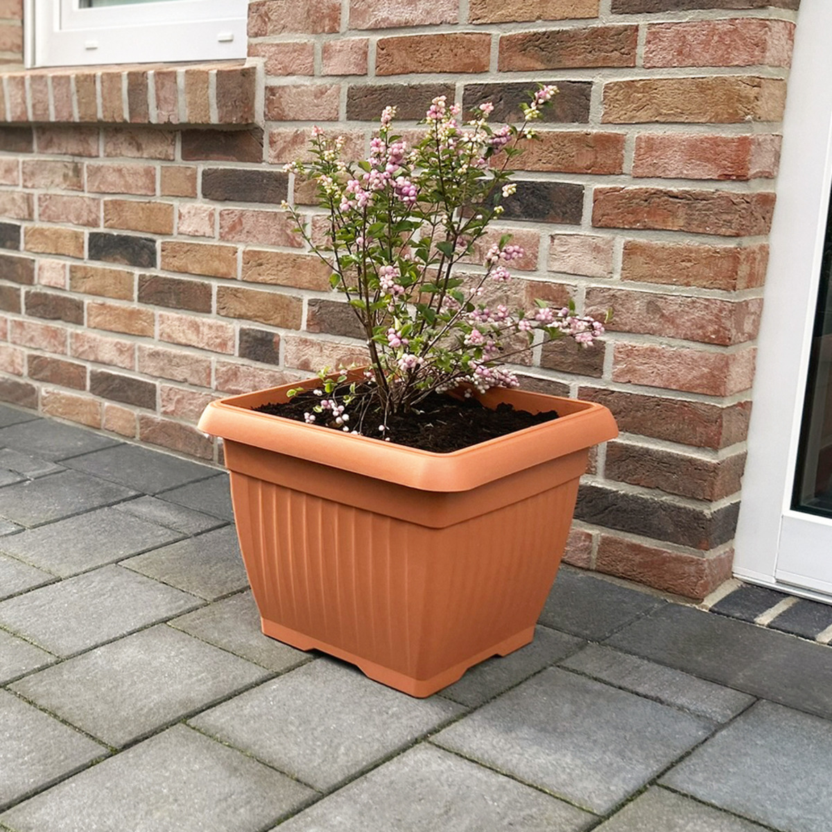 Bild 2 von Powertec Garden Pflanztopf "Lucca" - Eckig, Terrakotta, ca. 45 x 45 x 35 cm