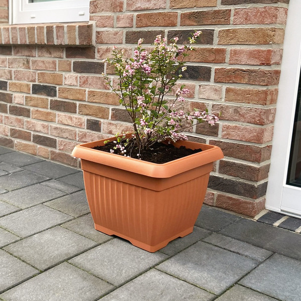 Bild 2 von Powertec Garden Pflanztopf "Lucca" - Eckig, Terrakotta, ca. 45 x 45 x 35 cm