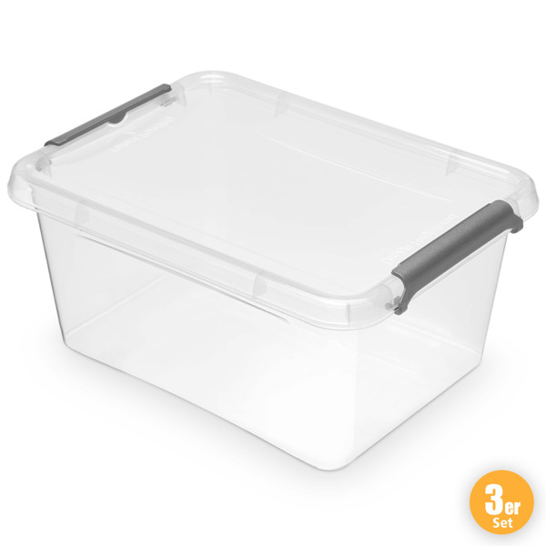 Bild 1 von Toptex Ordnung Clipboxen, je ca. 19,5 x 15 x 8,5 cm - 3er-Set