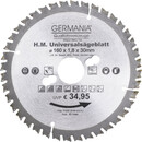 Bild 1 von HM Multi Sägeblatt 160x30mm 40Zähne universal Alu Holz Kunststoff Kreissägeblatt