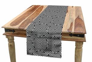 Abakuhaus Tischläufer »Esszimmer Küche Rechteckiger Dekorativer Tischläufer«, Sterne Bullseye Windrad Motiv