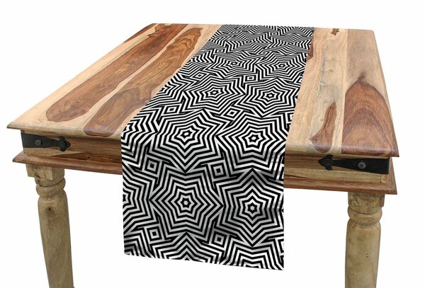 Bild 1 von Abakuhaus Tischläufer »Esszimmer Küche Rechteckiger Dekorativer Tischläufer«, Sterne Bullseye Windrad Motiv