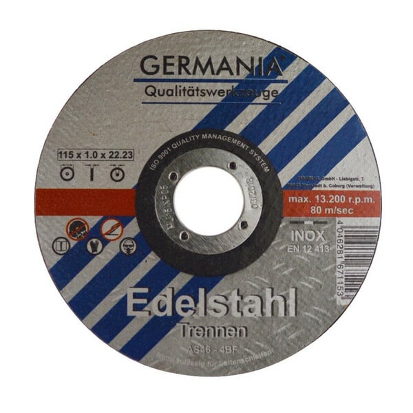 Bild 1 von Trennscheibe Edelstahl 115x1x22,23mm 6Stück Trennen Edelstahl Metall