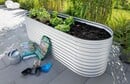 Bild 3 von Powertec Garden Stahl Oval Hochbeet XL - Silber