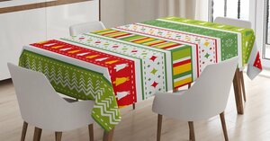 Abakuhaus Tischdecke »Personalisiert Farbfest Waschbar Für den Außen Bereich geeignet Klare Farben«, Weihnachten traditionelle Grenzen