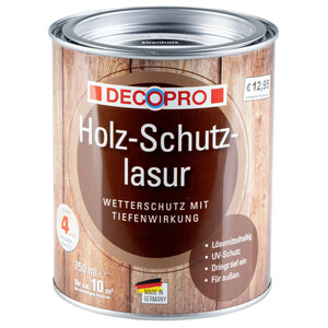 DecoPro Holz-Schutzlasur seidenglänzend 750 ml in teak