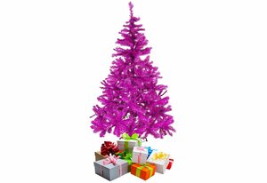 Mojawo Künstlicher Weihnachtsbaum »Weihnachtsbaum 150 cm inkl Ständer Lila / Pink«