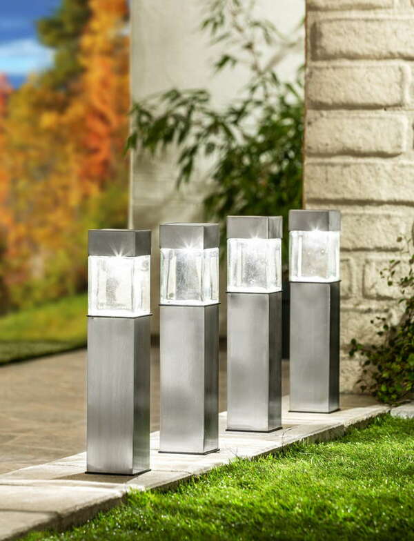 Bild 2 von EZSolar LED-Solar-Gartenlampe - 4er Set