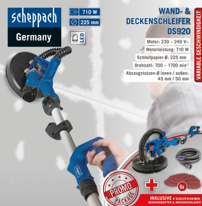 Scheppach Wand- & Deckenschleifer DS920