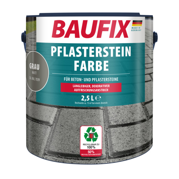 Bild 1 von BAUFIX Pflasterstein Farbe grau 2,5L