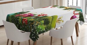 Abakuhaus Tischdecke »Personalisiert Farbfest Waschbar Für den Außen Bereich geeignet Klare Farben«, Weihnachten Neue Jahr-Gruß