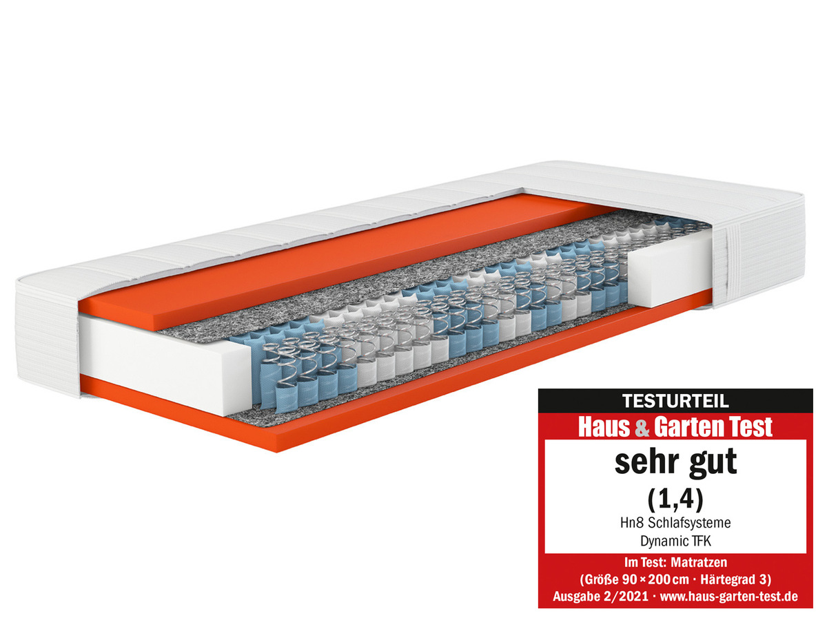 Bild 1 von Hn8 Schlafsysteme 7-Zonen Tonnen-Taschenfederkernmatratze Dynamic TFK