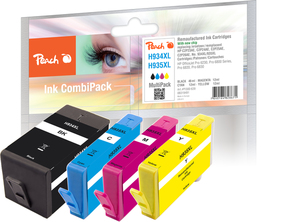 Peach Spar Pack Tintenpatronen mit Chip kompatibel zu HP No. 934XL, No. 935XL
