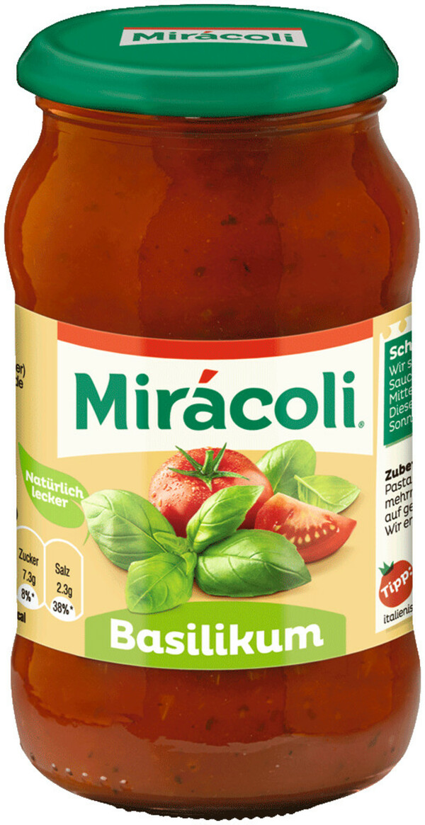 Bild 1 von Miracoli Pasta Sauce mit Basilikum 400 g