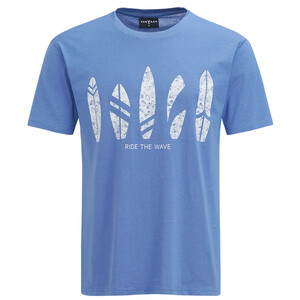Herren T-Shirt mit Surf-Print BLAU