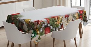 Abakuhaus Tischdecke »Personalisiert Farbfest Waschbar Für den Außen Bereich geeignet Klare Farben«, Weihnachten Dressed Weihnachtsbaum