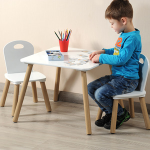 Kesper Kindertisch mit 2 Stühlen, weiß - 3er Set