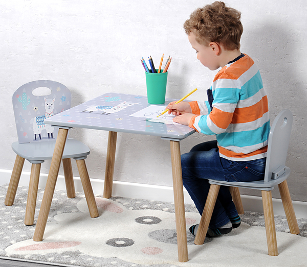 Bild 1 von Kesper Kindertisch mit 2 Stühlen, weiß - 3er Set - Alpaka