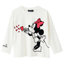 Bild 1 von Minnie Maus Langarmshirt mit Flockprint CREMEWEISS