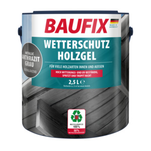 BAUFIX Wetterschutz-Holzgel anthrazitgrau metallic 2,5L