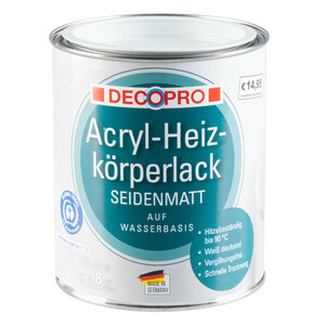 DecoPro Acryl- Heizkörperlack 750 ml weiß seidenmatt