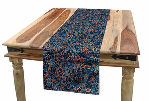 Abakuhaus Tischläufer »Esszimmer Küche Rechteckiger Dekorativer Tischläufer«, Sterne Abstrakte Sterne auf Blau