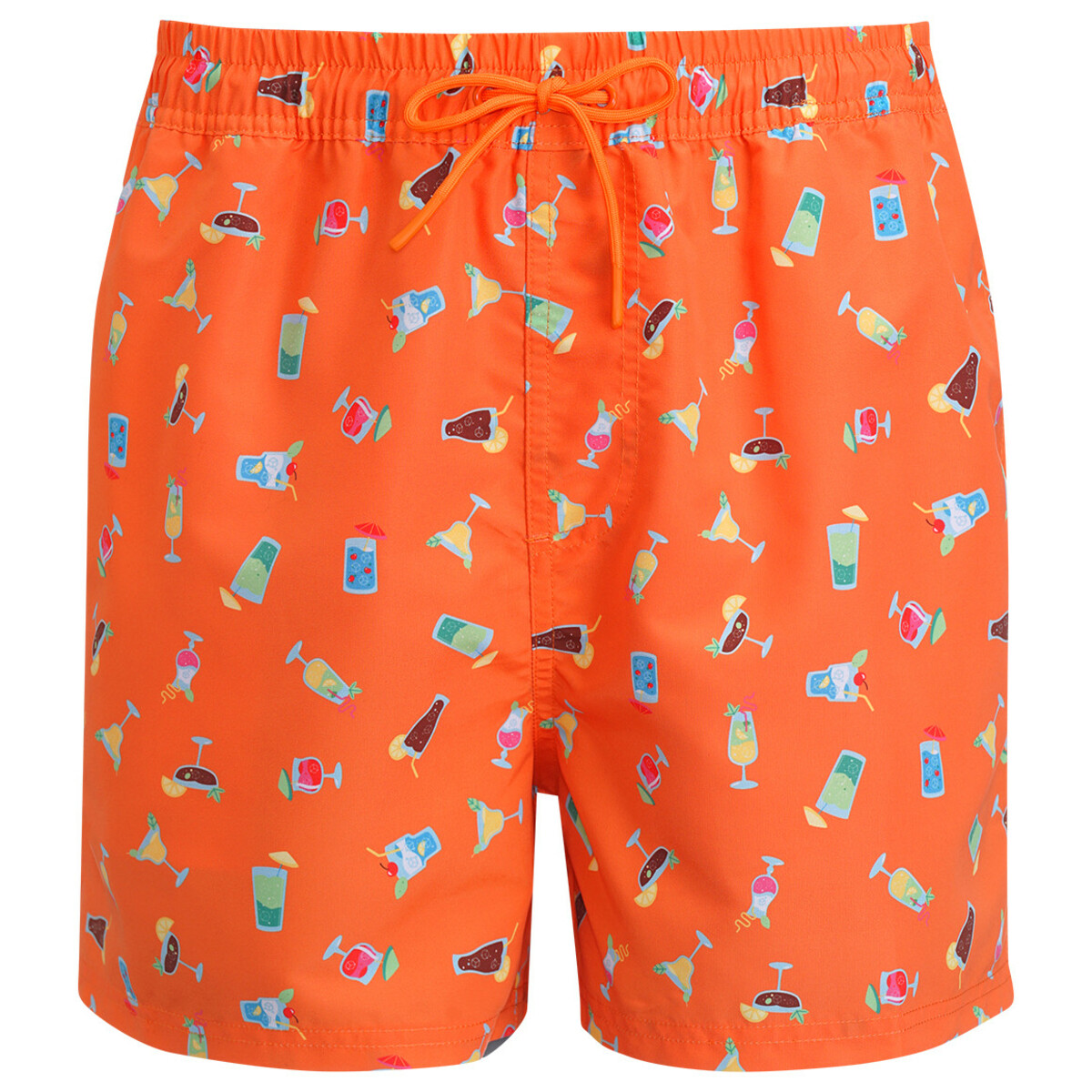 Bild 1 von Herren Badeshorts mit Cocktail-Motiven ORANGE