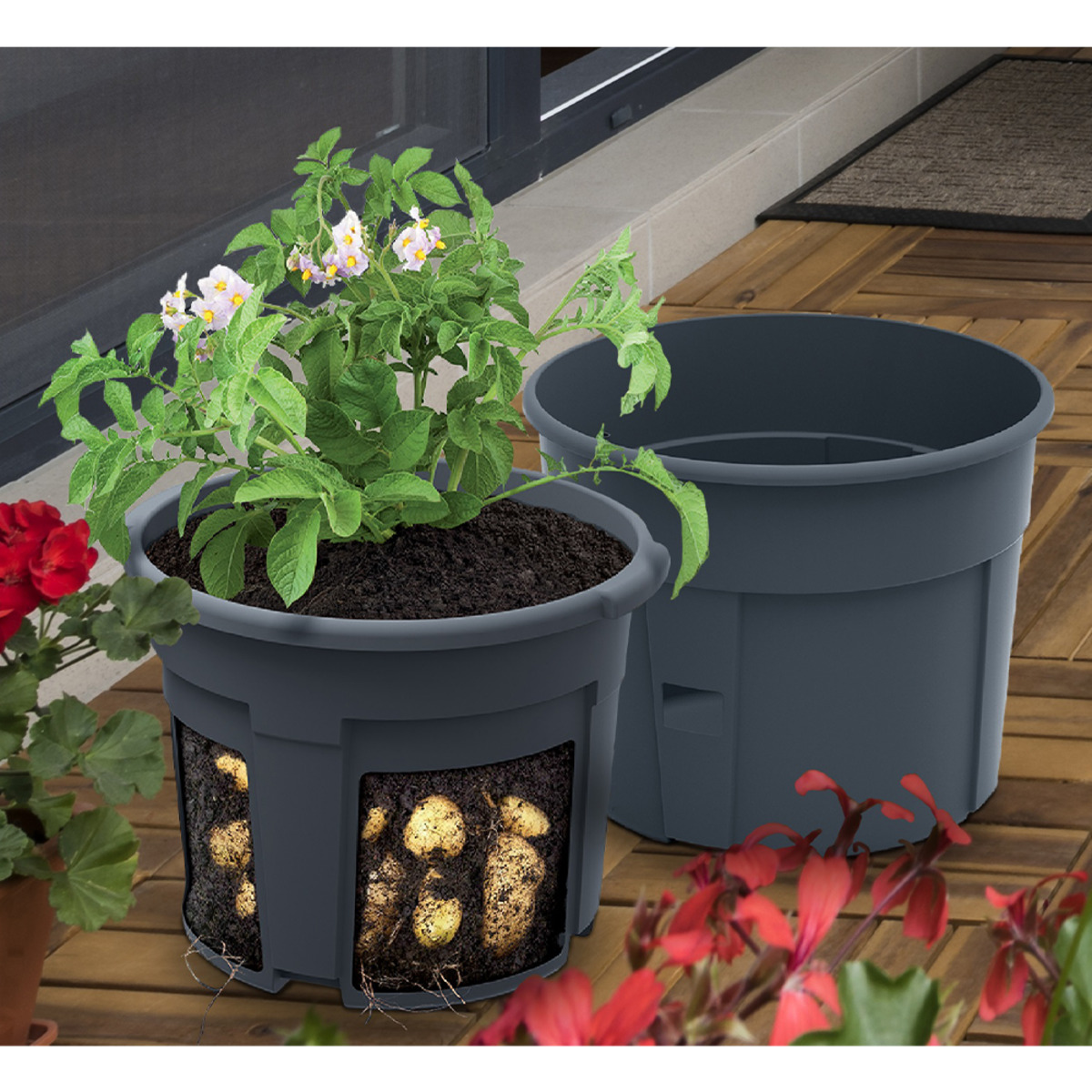 Bild 2 von Powertec Garden Kartoffeltopf anthrazit