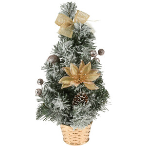 Weihnachtsbaum künstlich 50 cm beschmückt im Topf