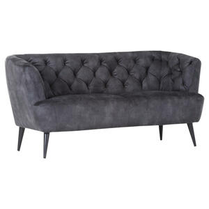Livetastic Zweisitzer-Sofa  Dunkelgrau  Textil