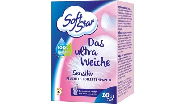 Bild 1 von SoftStar Feuchtes Toilettenpapier Ultra Weich Sensitiv 10St