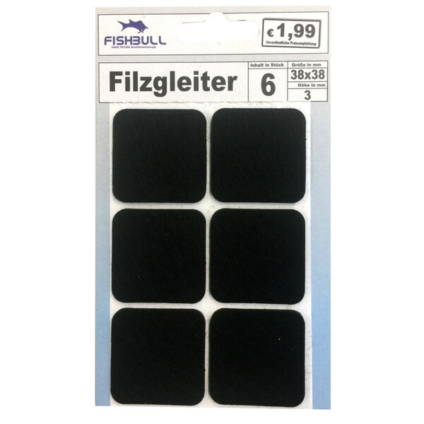 Bild 1 von Filzgleiter 38x38 mm 6 Stück selbstklebend quadratisch