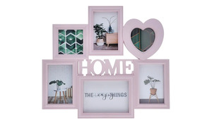 Bilderrahmen Collage  Home - rosa/pink - Kunststoff - 40,5 cm - 2,5 cm - 2,5 cm - Sconto