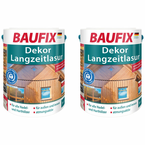 Bild 1 von BAUFIX Dekor-Langzeitlasur mahagoni 5 L 2er Set