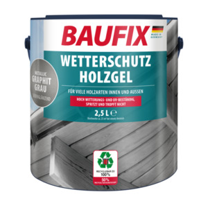 BAUFIX Wetterschutz-Holzgel graphitgrau metallic 2,5L