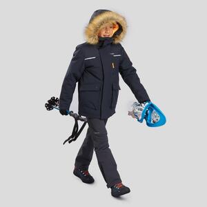Parka Winterwandern SH500 Ultra-Warm -19 °C wasserdicht Kinder Gr. 122–170 grau