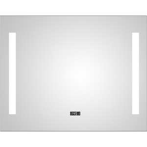 DSK LED-Spiegel 'Silver Elegance' 80 x 60 cm mit Uhr