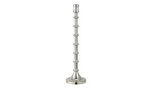 Kerzenhalter silber Aluminum Maße (cm): H: 46  Ø: [12.0] Dekoration