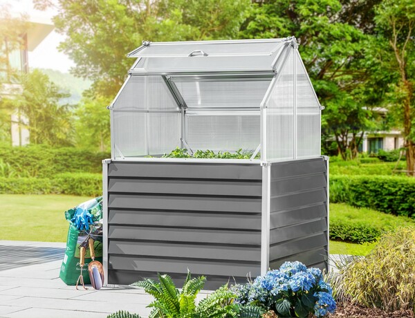 Bild 3 von Powertec Garden Doppeltes Balkon-/Garten-Hochbeet - Anthrazit