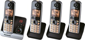 KX-TG6724GB Schnurlostelefon mit Anrufbeantworter schwarz