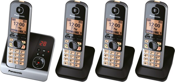 Bild 1 von KX-TG6724GB Schnurlostelefon mit Anrufbeantworter schwarz