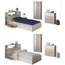 Bild 1 von Jugendzimmer Charly Parisot 4-teilig Bett 90*200 cm mit 2-türigem Kleiderschrank Akazie grau - weiß