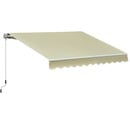 Bild 1 von Outsunny Aluminium-Gelenkarm-Markise beige 3,5 x 2,5m   Alu-Gelenkarm-Markise Alu-Markise Sonnenschutz