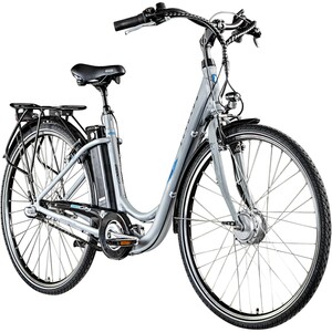 Zündapp Green 2.7 28 Zoll E-Bike E Cityrad Damenrad Pedelec Elektrofahrrad Damen Fahrrad 700c... 48 cm, grau