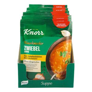 Knorr Feinschmecker Zwiebelsuppe ergibt 0,75 Liter, 14er Pack