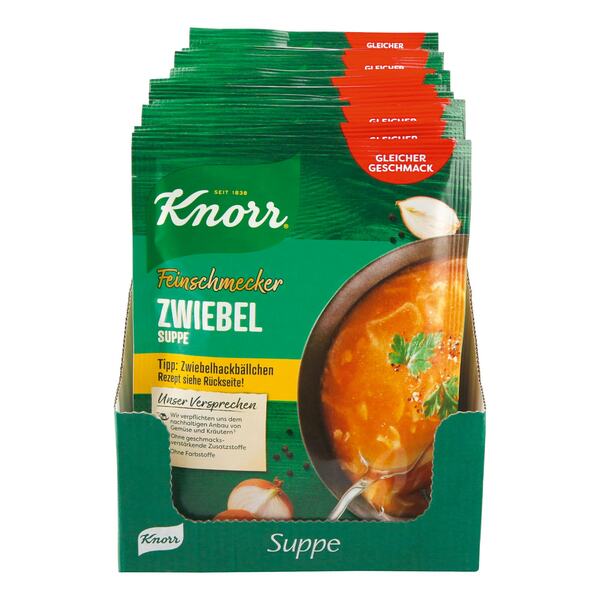 Bild 1 von Knorr Feinschmecker Zwiebelsuppe ergibt 0,75 Liter, 14er Pack