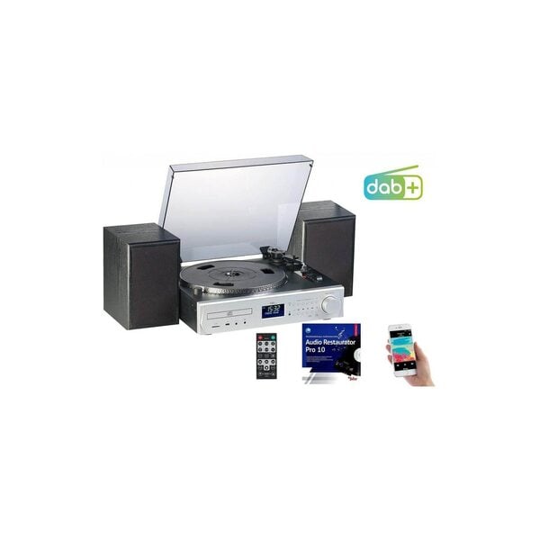 Bild 1 von auvisio Musikanlage MHX-620 Plattenspieler/Digitalisierer, BT, DAB+, CD, MC, USB, MP3