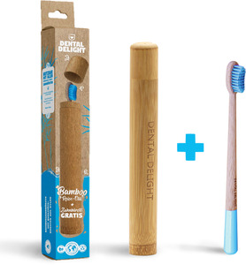 Dental Delight Bamboo Reise-Etui + Zahnbürste mittel