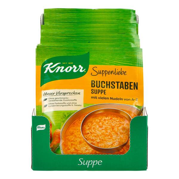Bild 1 von Knorr Suppenliebe Buchstabensuppe ergibt 0,75 Liter, 14er Pack